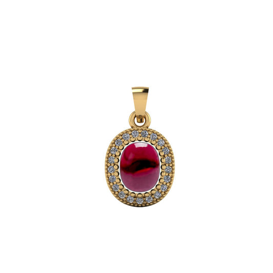 Legendary Garnet Halo Pendant