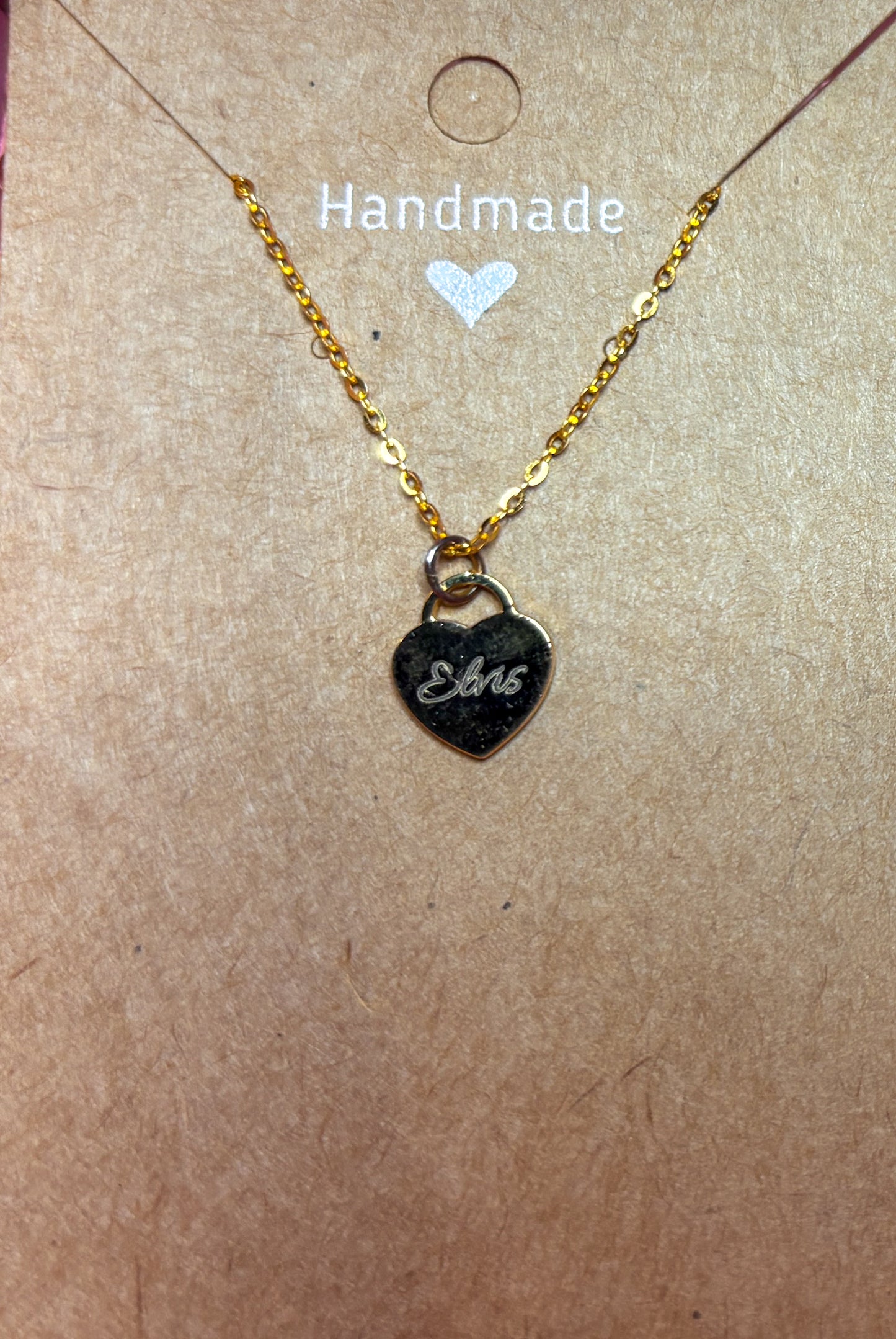 Just pretend minimalist pendant necklace- yellow gold plated