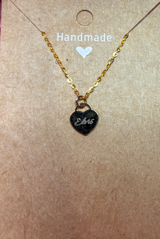 Just pretend minimalist pendant necklace- yellow gold plated
