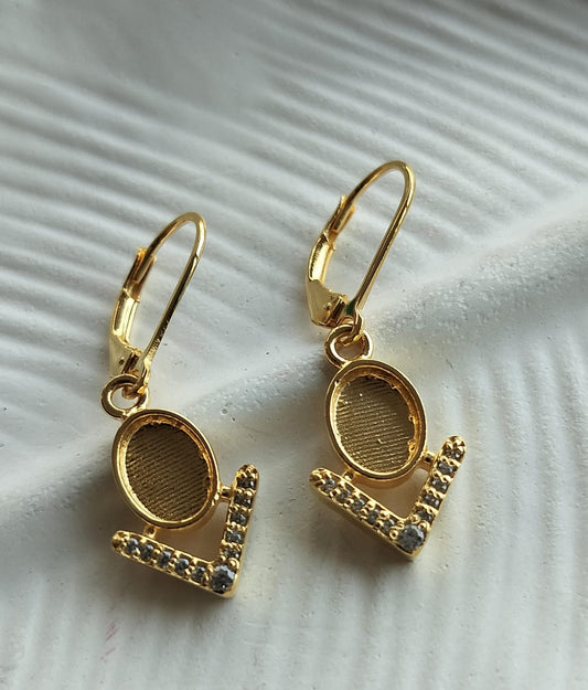 The 68 Special Collection-Drop Earrings Featuring Fabric From Elvis Owned Clothing With Letter Of Authenticity