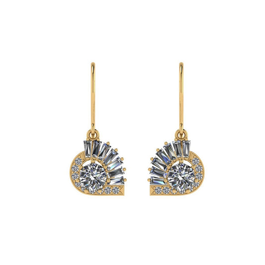 The Satnin' moissanite setting vermeil drop earrings