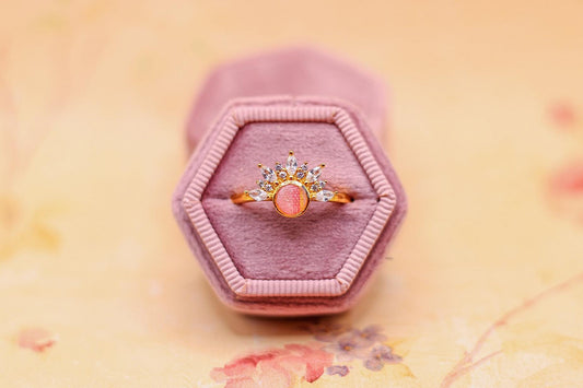 Women's Rising Sun 18k Gold Vermeil Ring Featuring Fabric From Elvis Owned Clothing With Letter of Authenticity