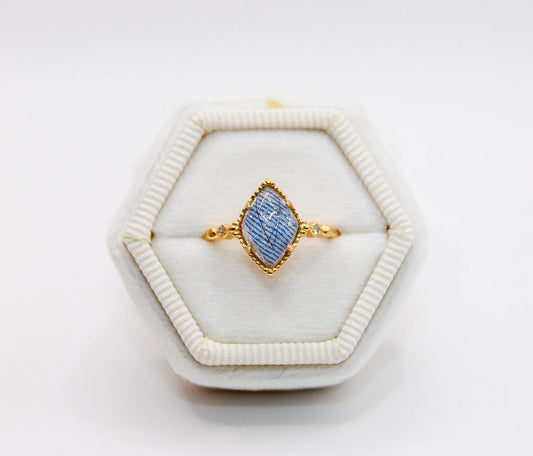 Women's Vintage Style Ring Featuring Fabric From Elvis Owned Clothing With Letter of Authenticity