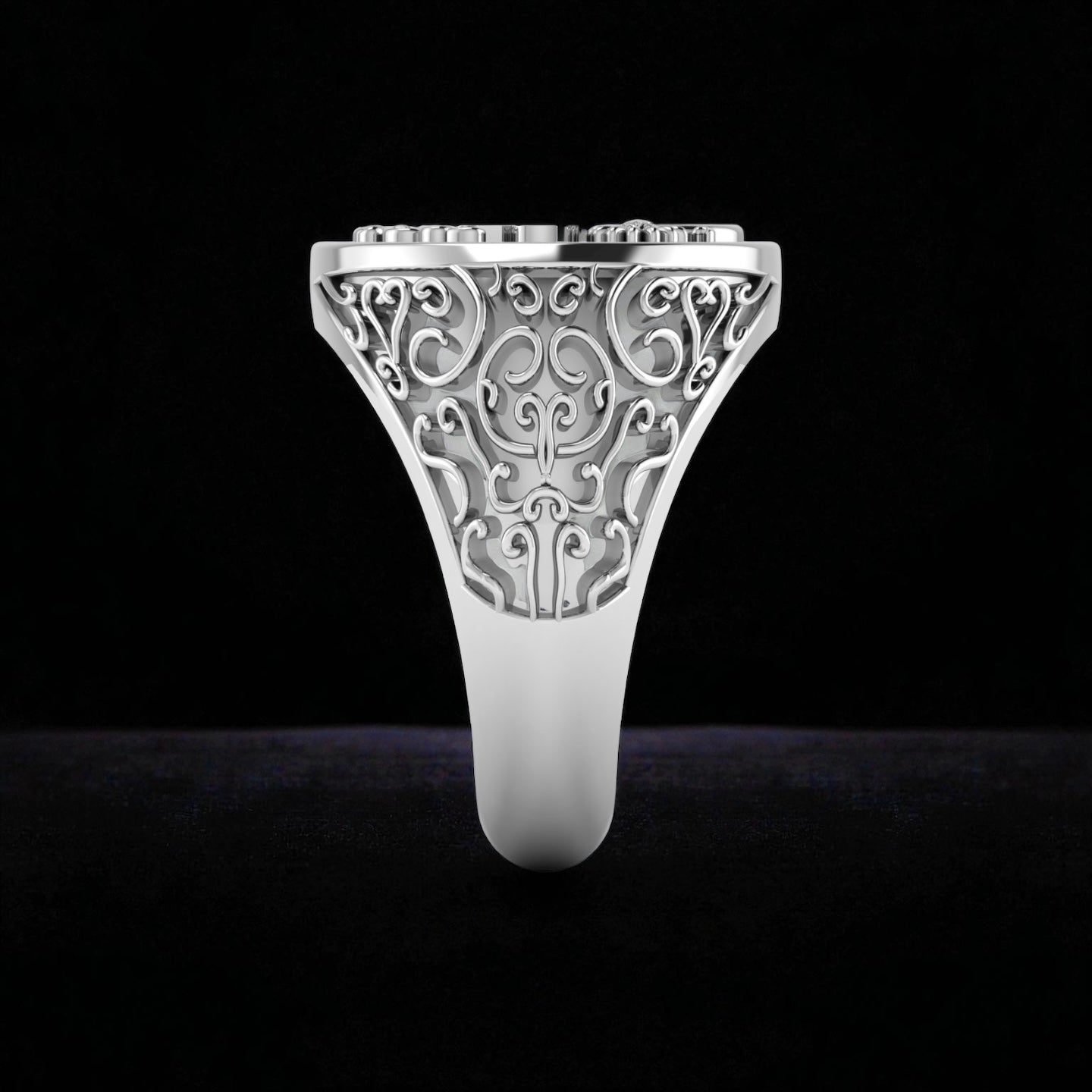 Filigree initial ring