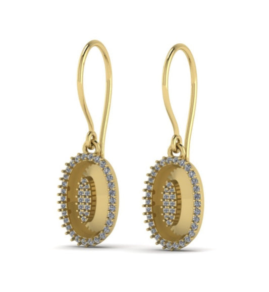 The last love drop earrings featuring fabric from Elvis owned clothing with letter of authenticity