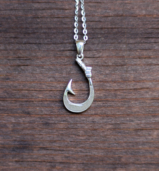 JJ’s fishin’ hook memorial pendant