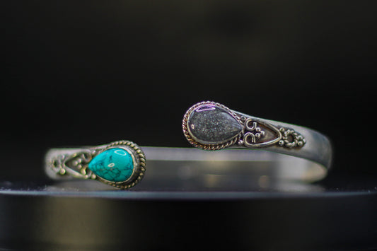 Pear Bezel Memorial Bangle