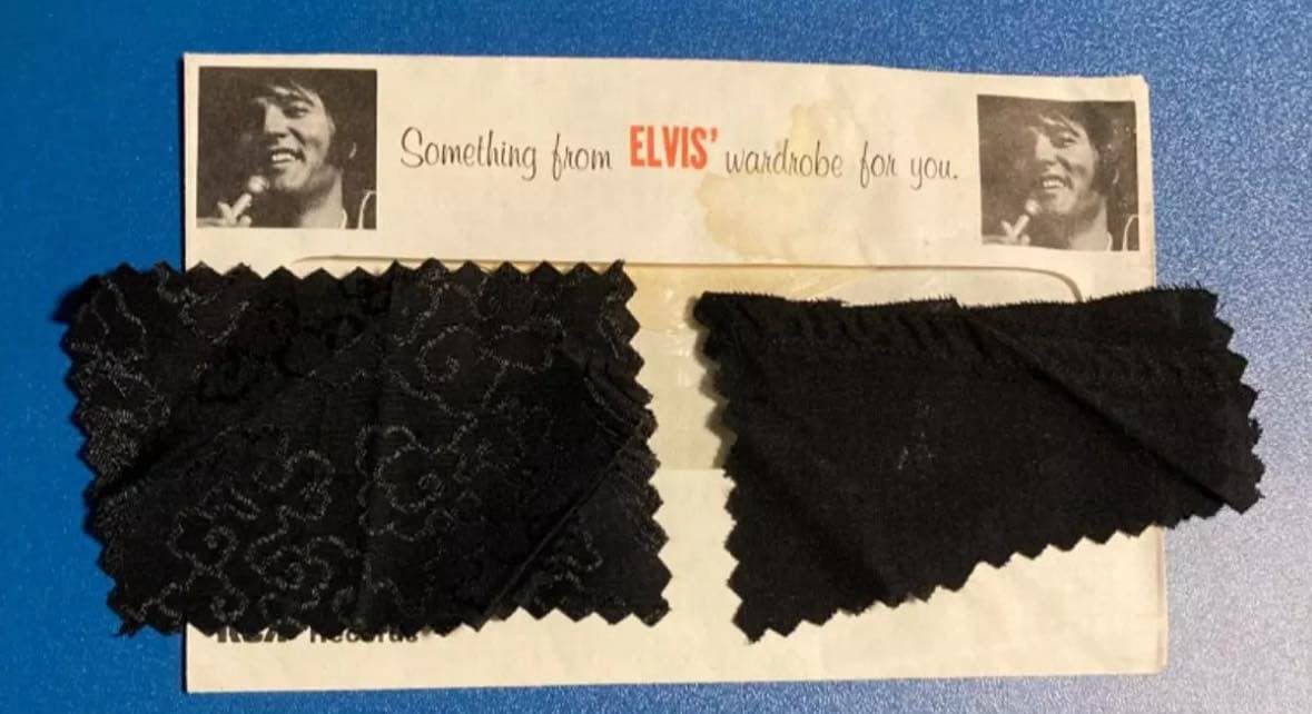 Ready to ship-Stainless Steel Money Clip Featuring fabric from Elvis owned clothing with letter of authenticity