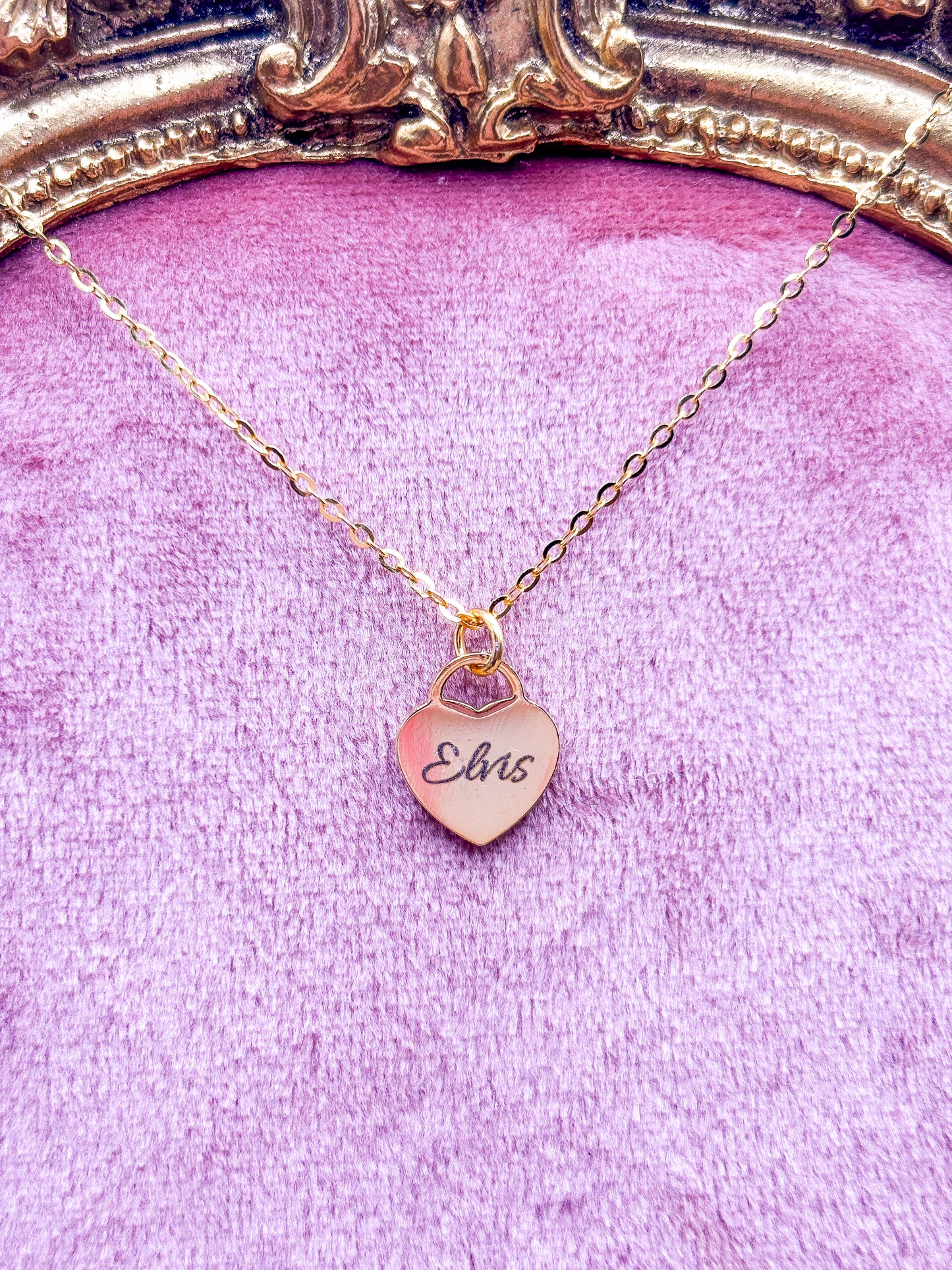 Just pretend minimalist pendant necklace- yellow gold plated