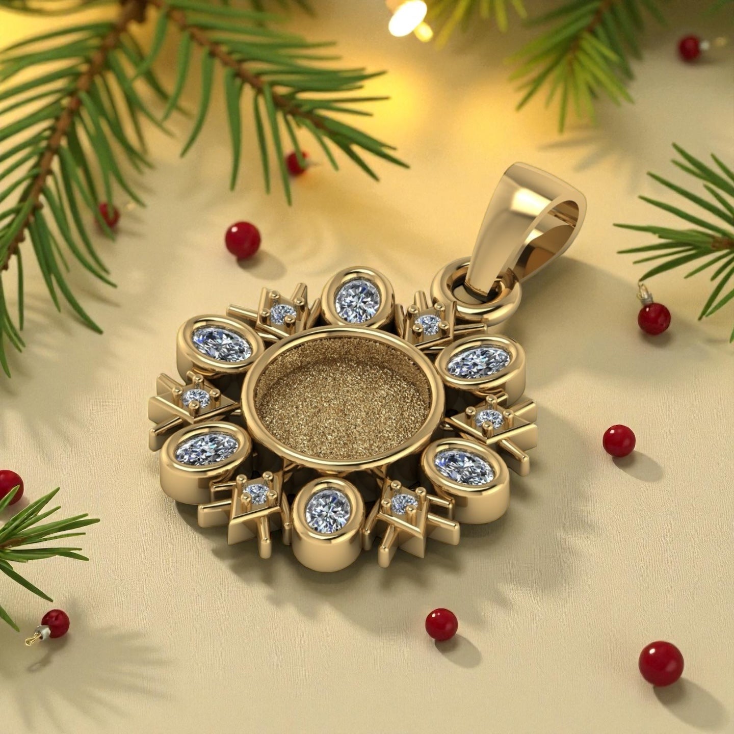 Blue Christmas Pendant