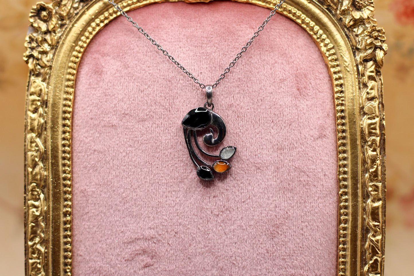 The Peacock- Pendant Necklace Featuring Fabric From Elvis Owned Clothing With Letter of Authenticity