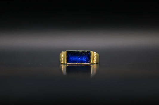 Men's Elvis Bar Ring Featuring Fabric From Elvis Owned Clothing With Letter of Authenticity
