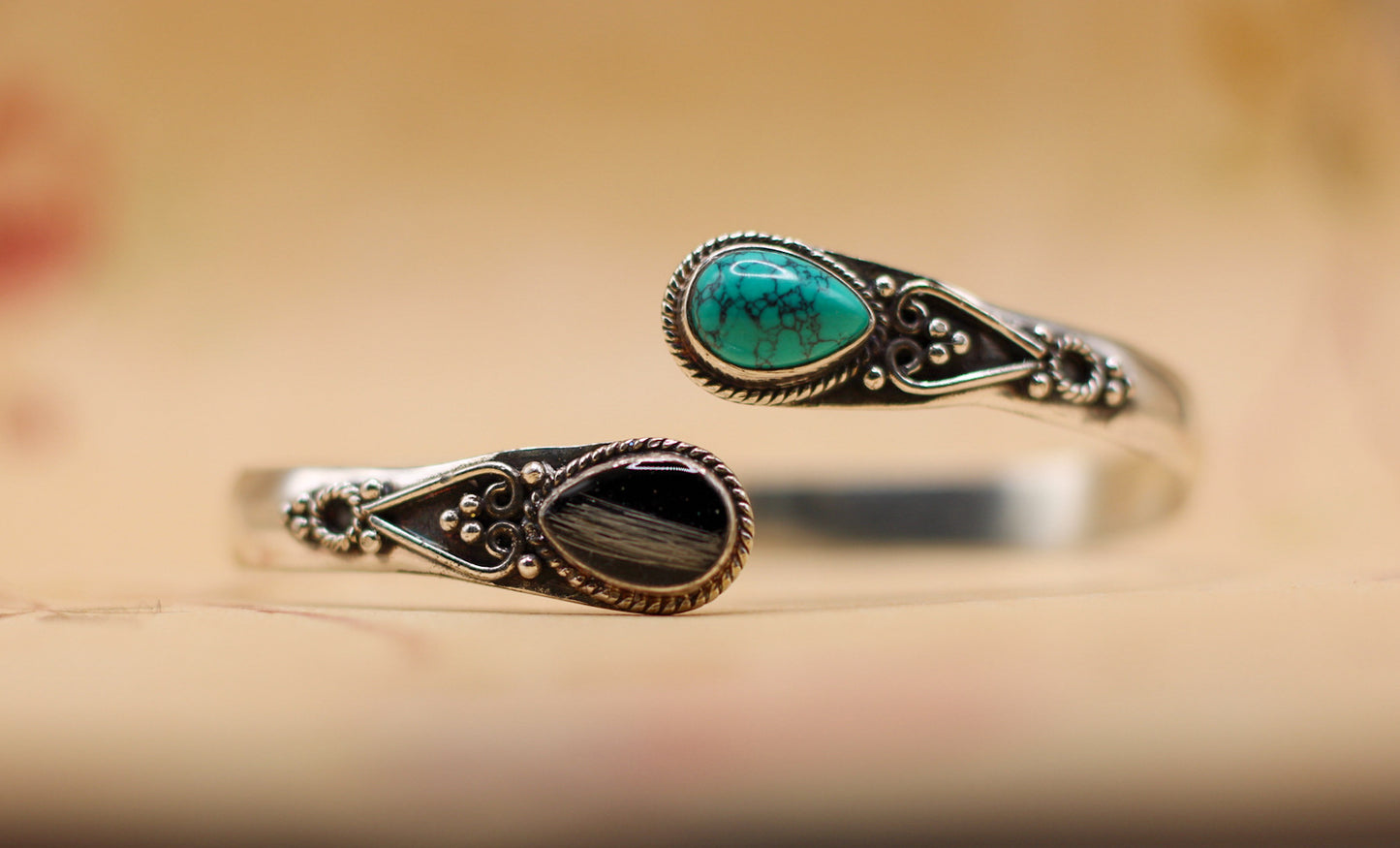 Pear Bezel Memorial Bangle