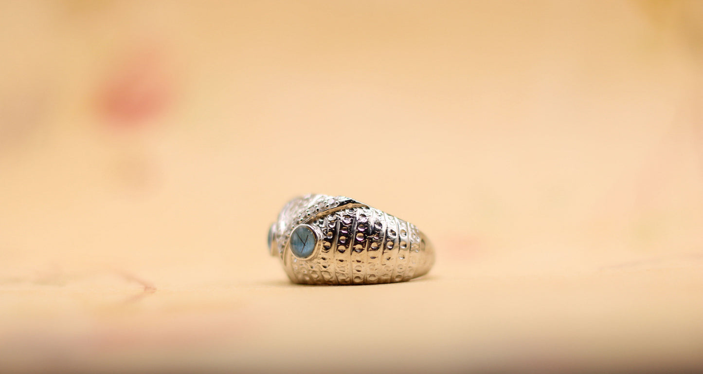 Unisex Custom Owl Ring featuring fabric from Elvis owned clothing with letter of authenticity