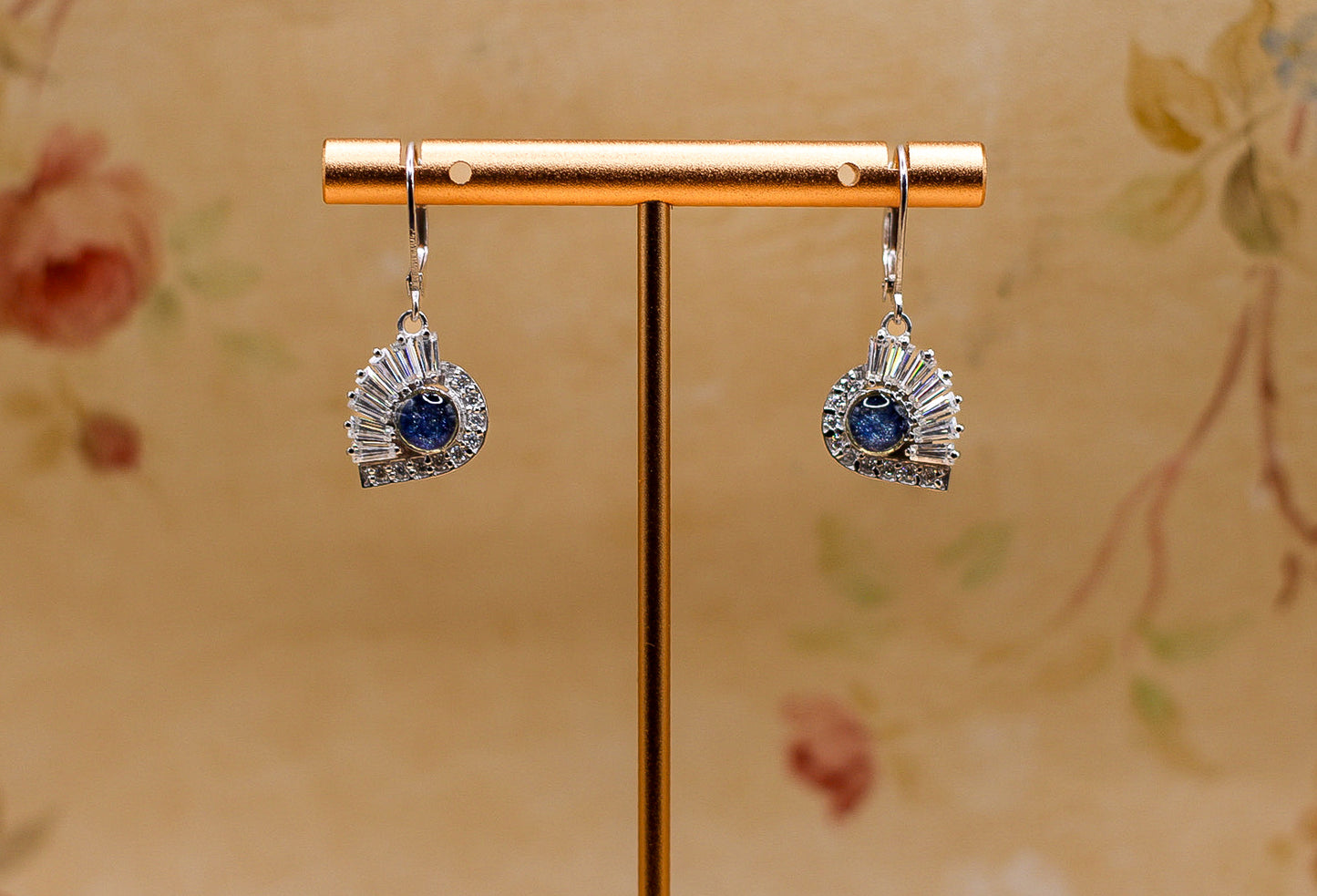 The Satnin' drop earrings featuring fabric from Elvis owned clothing with letter of authenticity