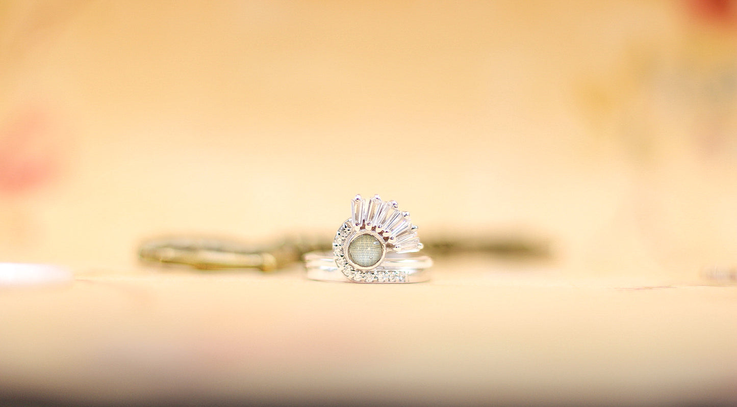 The Satnin’ Ring featuring fabric from Elvis owned clothing with letter of authenticity