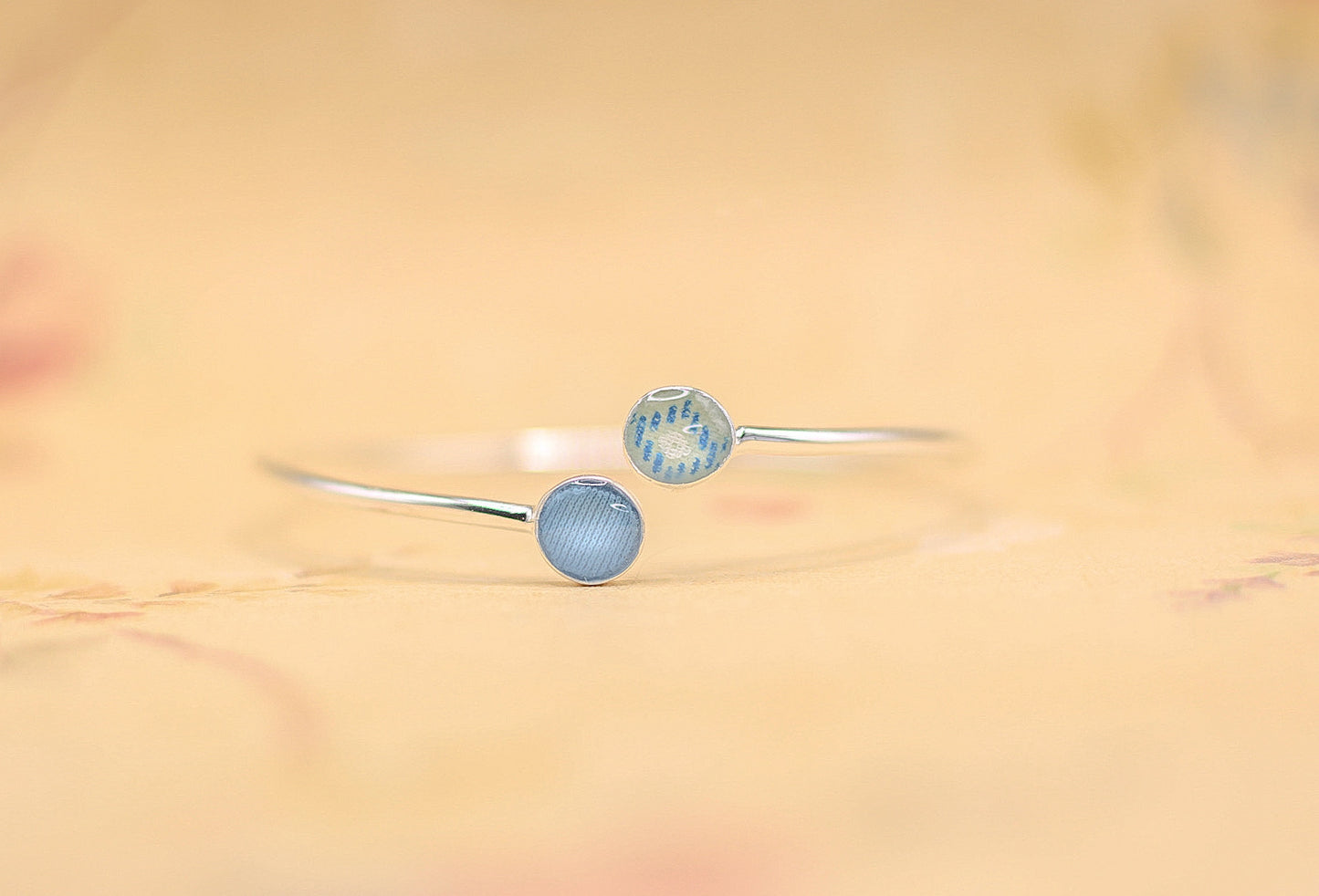 Round Bezel Memorial Bangle