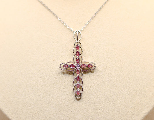 Women’s Vermeil Cross Pendant Necklace Featuring Elvis Owned Clothing With Letter of Authenticity