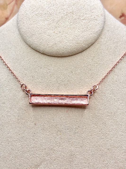 IN STOCK- Rose Gold Bar Necklace