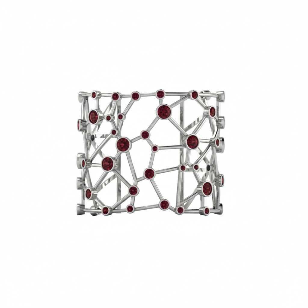 The Legendary Garnet Among The Stars Cuff Bracelet