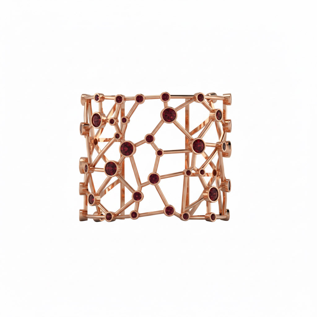 The Legendary Garnet Among The Stars Cuff Bracelet