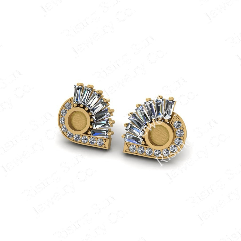 The Satnin' stud earrings featuring fabric from Elvis owned clothing with letter of authenticity
