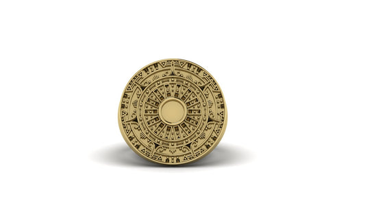 Men's Aztec ring featuring fabric from Elvis owned clothing with letter of authenticity