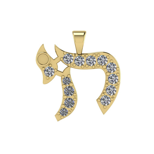 Chai Pendant featuring fabric from Elvis owned clothing with letter of authenticity