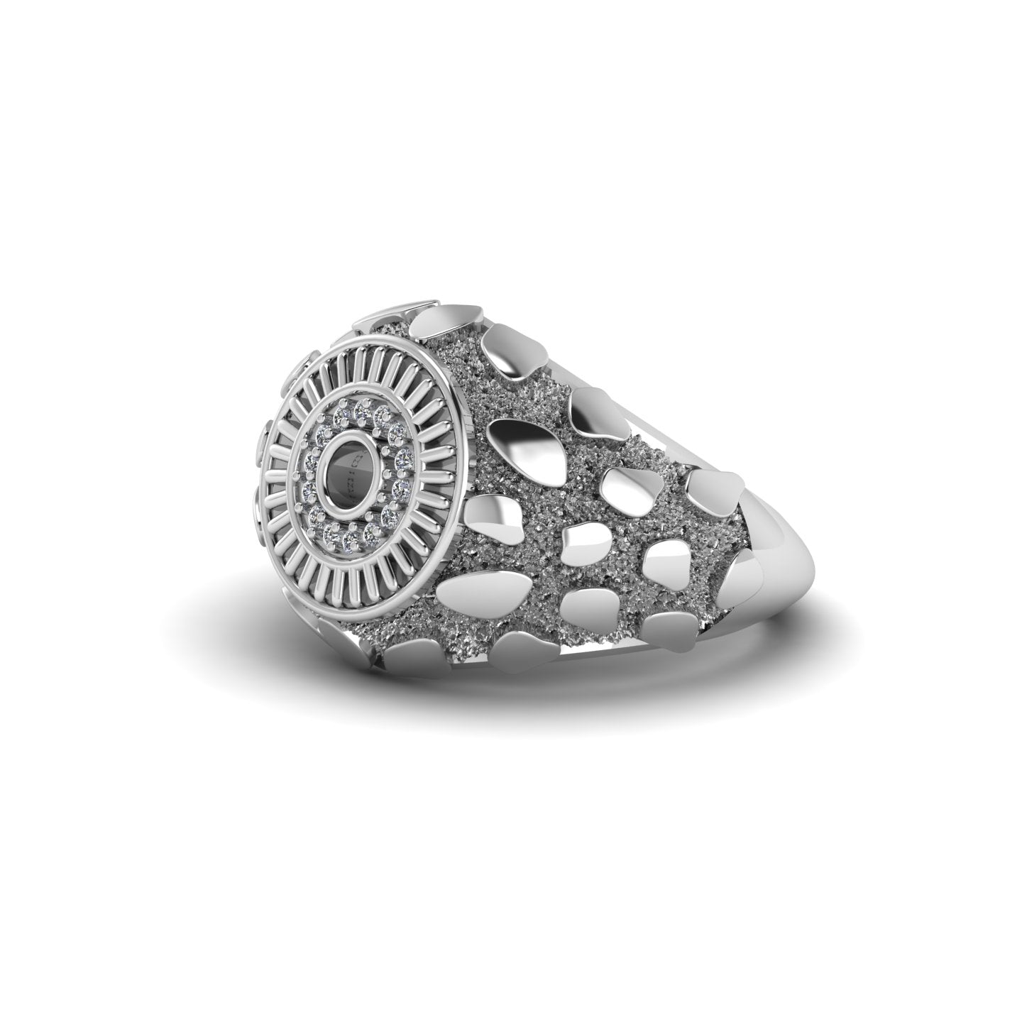 Men's Round Nugget Ring