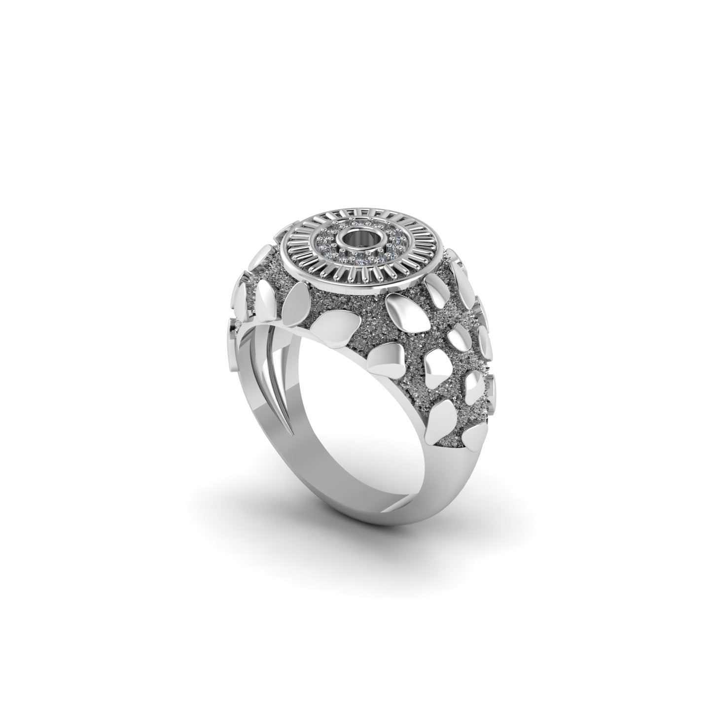Men's Round Nugget Ring