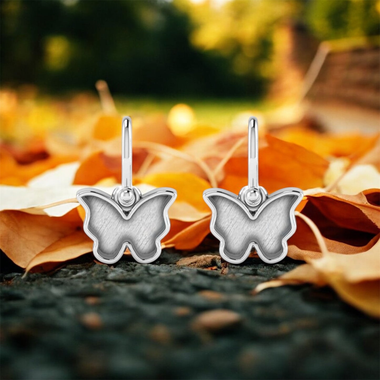 Smoky Mountain Butterfly Drop Earrings