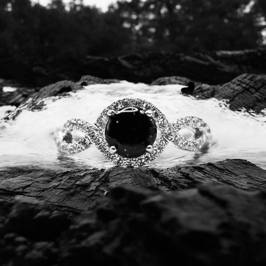 Kentucky Coal Spiral Ring