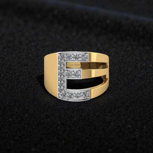 Vintage Style Initial Ring