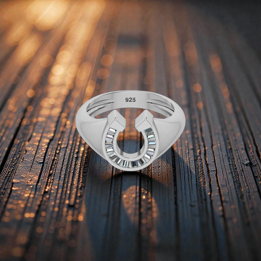 Men's Rising Sun Horseshoe Statement Ring