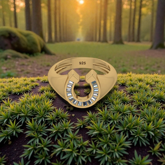 Men's Rising Sun Horseshoe Statement Ring