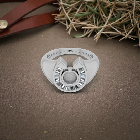 Women's Rising Sun Horseshoe Ring-Signature Bezel Edition