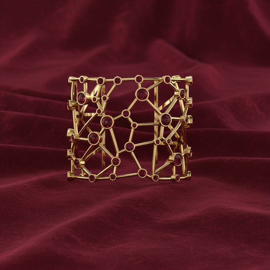 The Legendary Garnet Among The Stars Cuff Bracelet