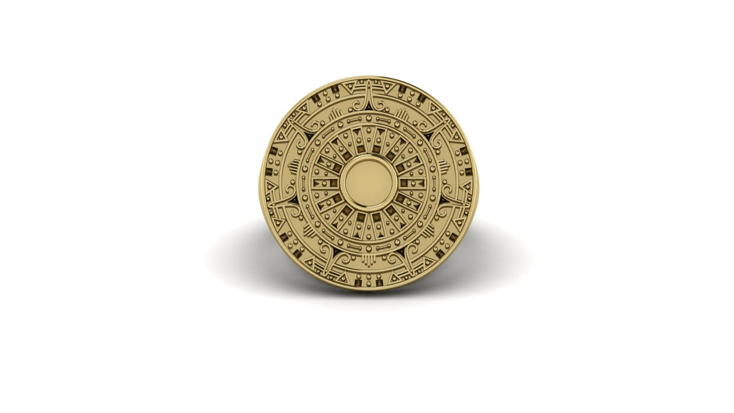 Women's Aztec ring featuring fabric from Elvis owned clothing with letter of authenticity