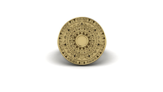 Women's Aztec ring featuring fabric from Elvis owned clothing with letter of authenticity