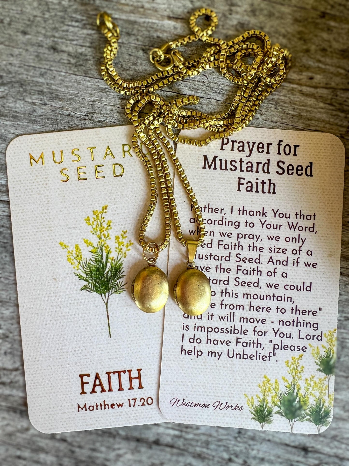 Faith As Small As A Mustard Seed Locket-Necklace