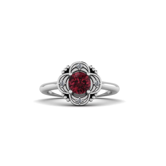 Legendary Garnet Crown Ring