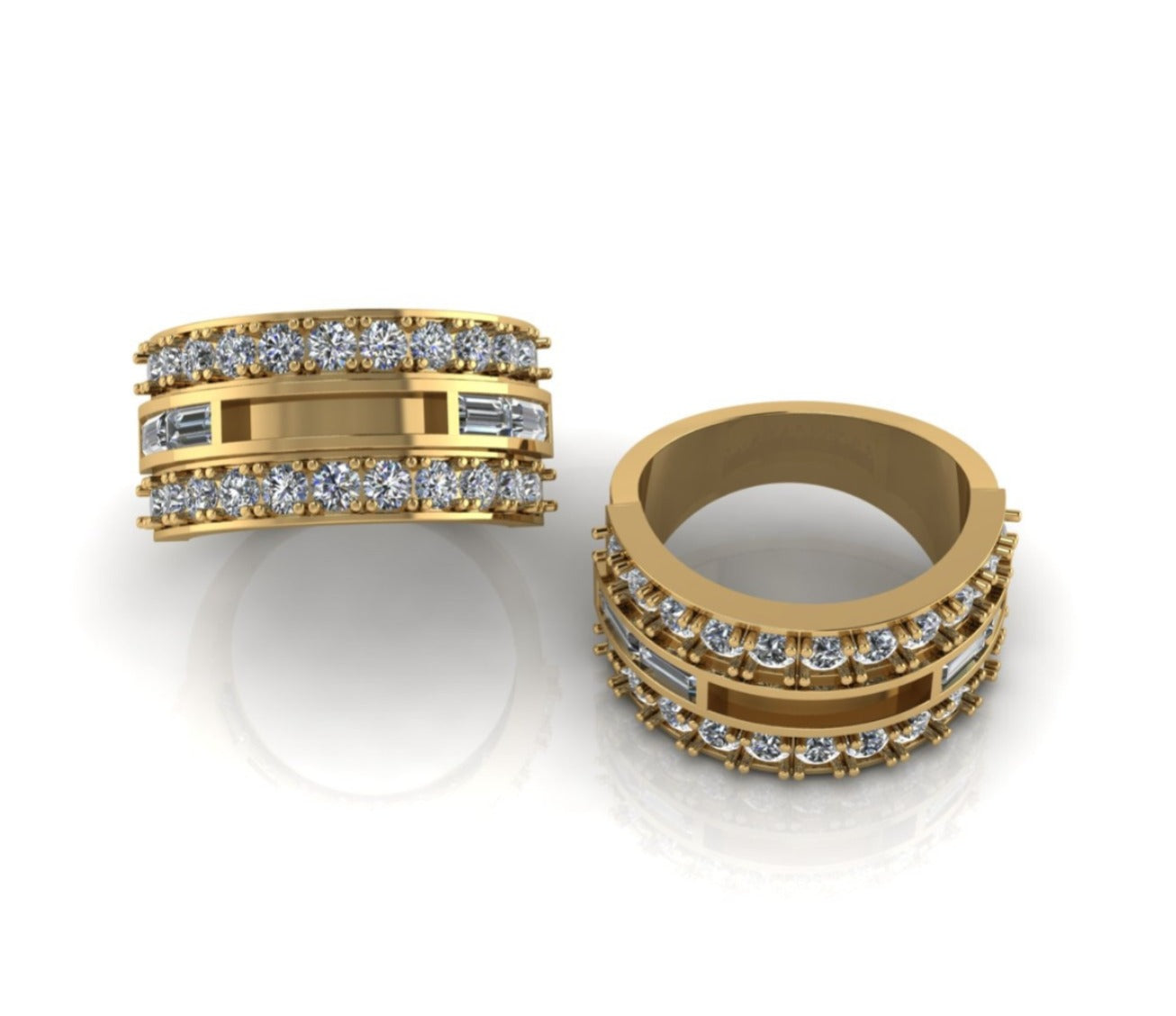 The King's ring featuring fabric from Elvis owned clothing with letter of authenticity