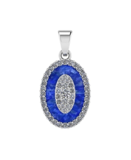 The last love pendant featuring lapis lazuli & moissanite