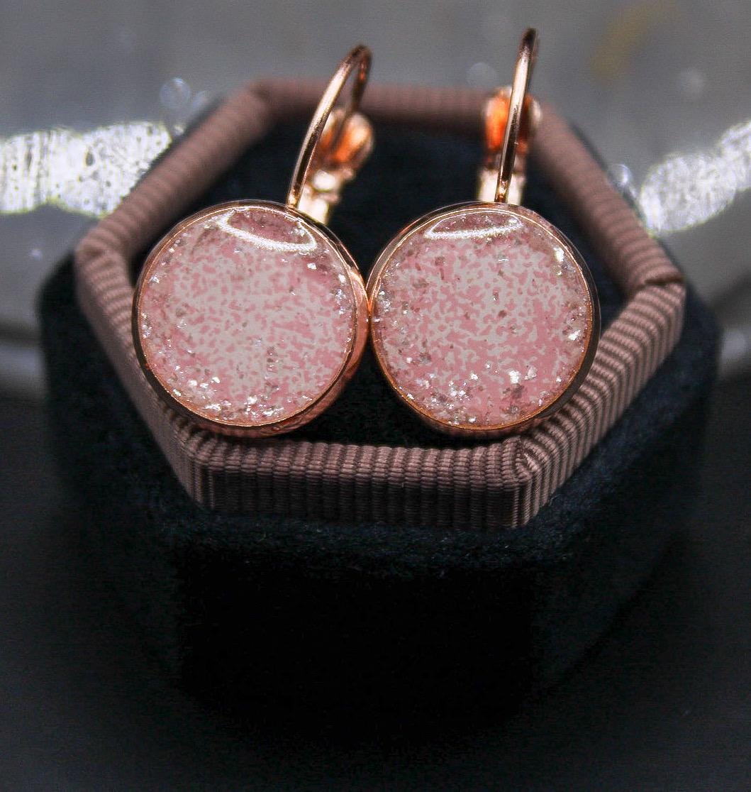 Earrings Featuring Dolly's Wallpaper From Her Glencliff Rd Home In Nashville -Rose Gold With COA