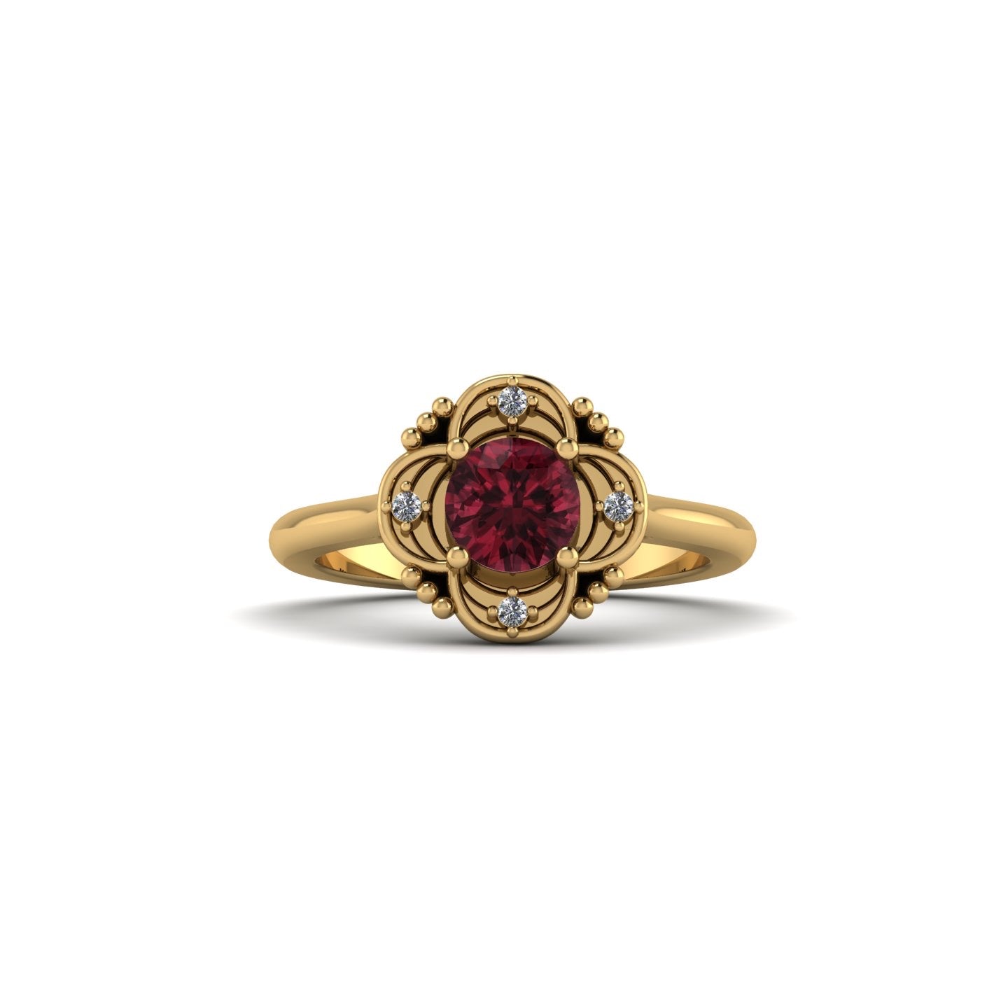Legendary Garnet Crown Ring