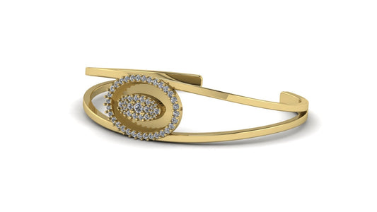 The last love bangle with moissanite featuring fabric from Elvis owned clothing with letter of authenticity