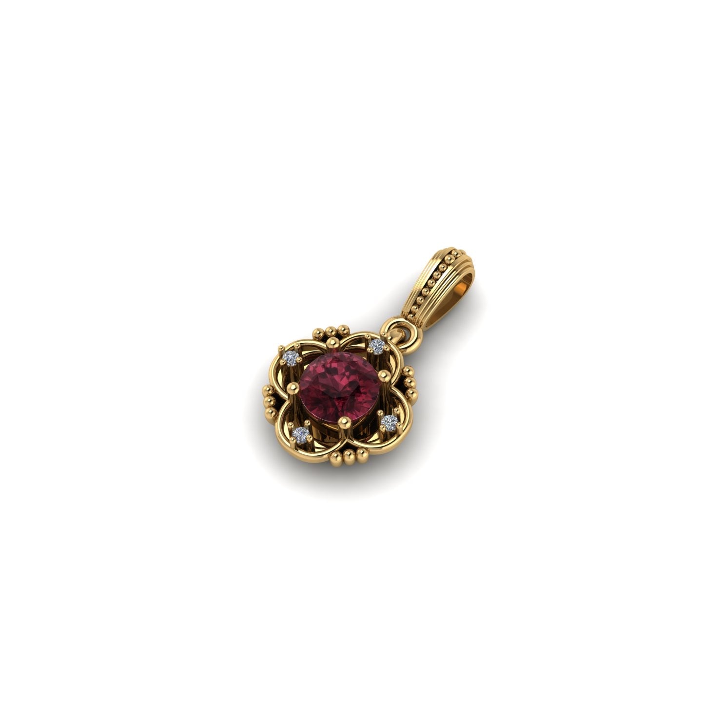 Legendary Garnet Crown Pendant