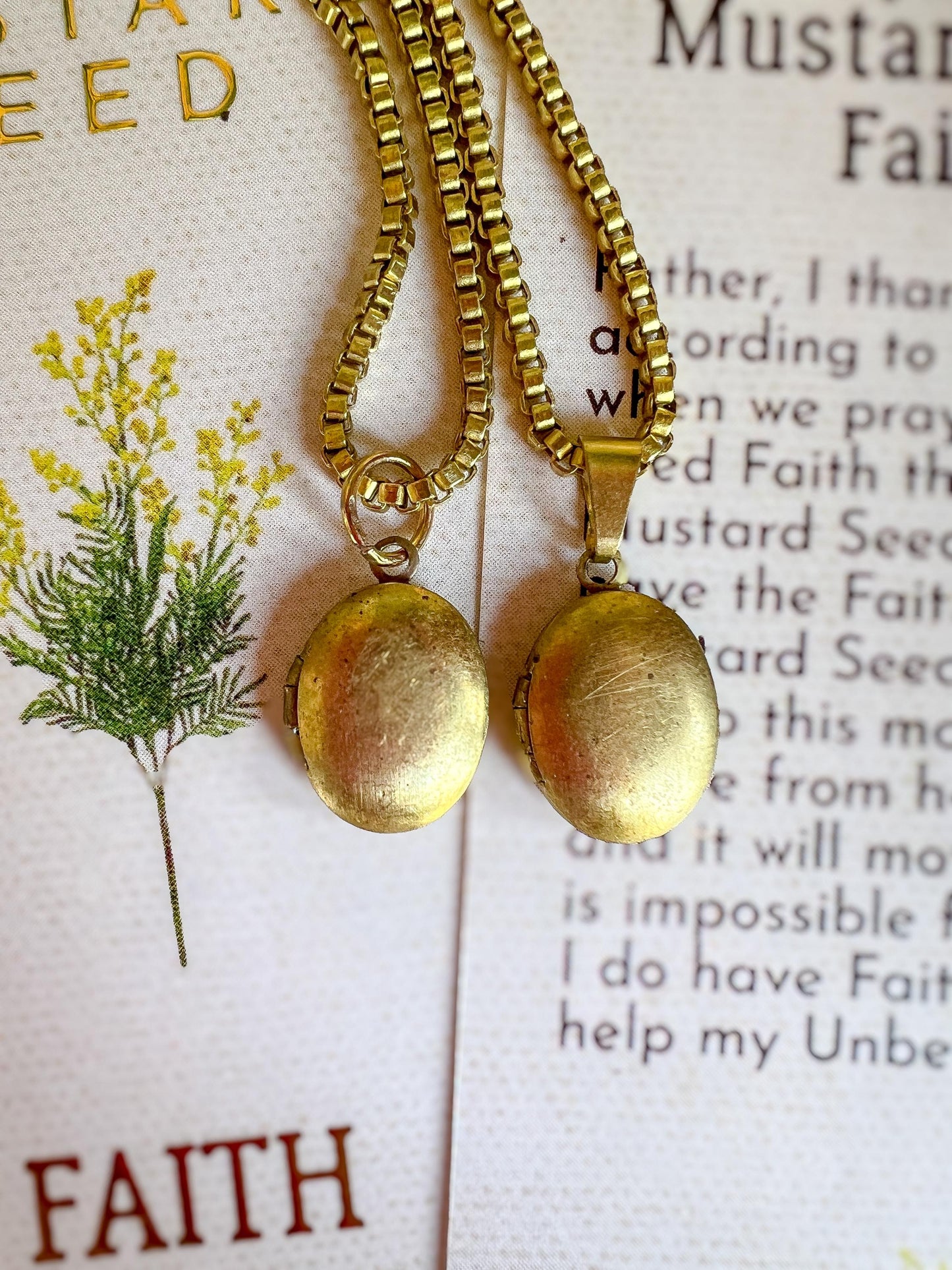 Faith As Small As A Mustard Seed Locket-Necklace