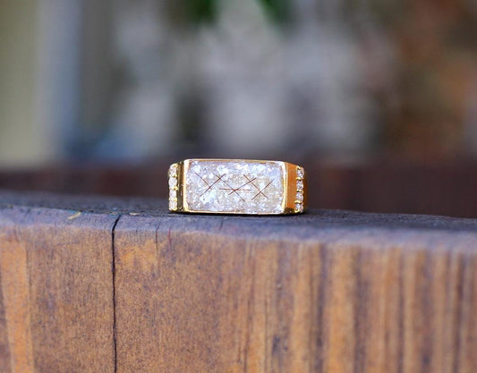 Men's Elvis Owned Clothing Swatch Ring With Letter of Authenticity