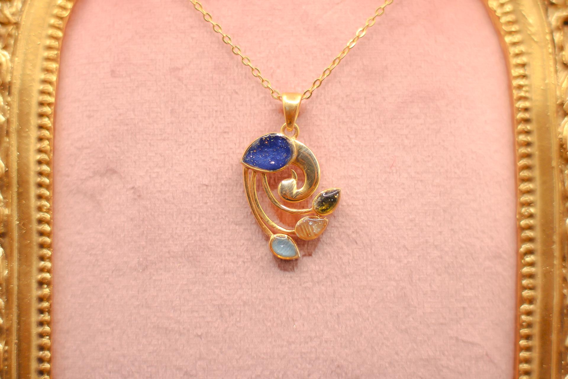The Peacock- Elvis Owned Clothing Swatch Necklace With Letter of Authenticity-Sterling Silver
